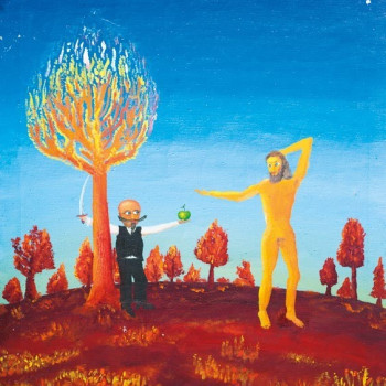 Вождь мирового пролетариата поясняет Адаму о пользе яблок