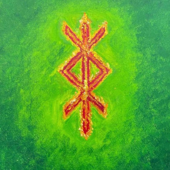 Руна Феникса. 2021. Холст, масло.