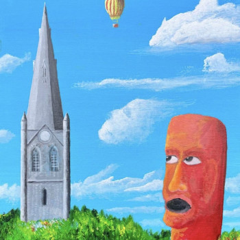 Новая картина Бориса Гребенщикова  «Я Вас любил; любовь ещё, быть может…» 2025. Холст, масло